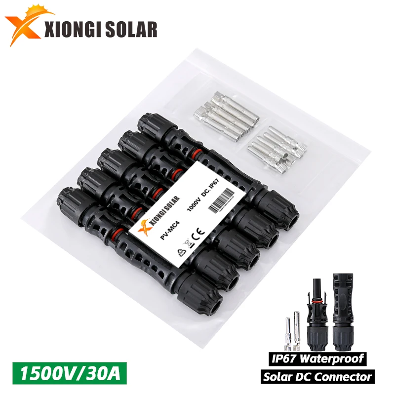 DC Solar Connector 1000V30A Solar Panel  Stecker Connectors Kit for  Cable 2.5/4/6mm2 1500V/45A