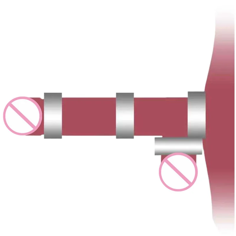 حلقة الاحتفاظ بالقضيب المعدني مع قفل عبودية الديك الذكور كيس الصفن الخصية الكرة نقالة ألعاب جنسية للرجال تأخير الوقت متجر الكبار #6