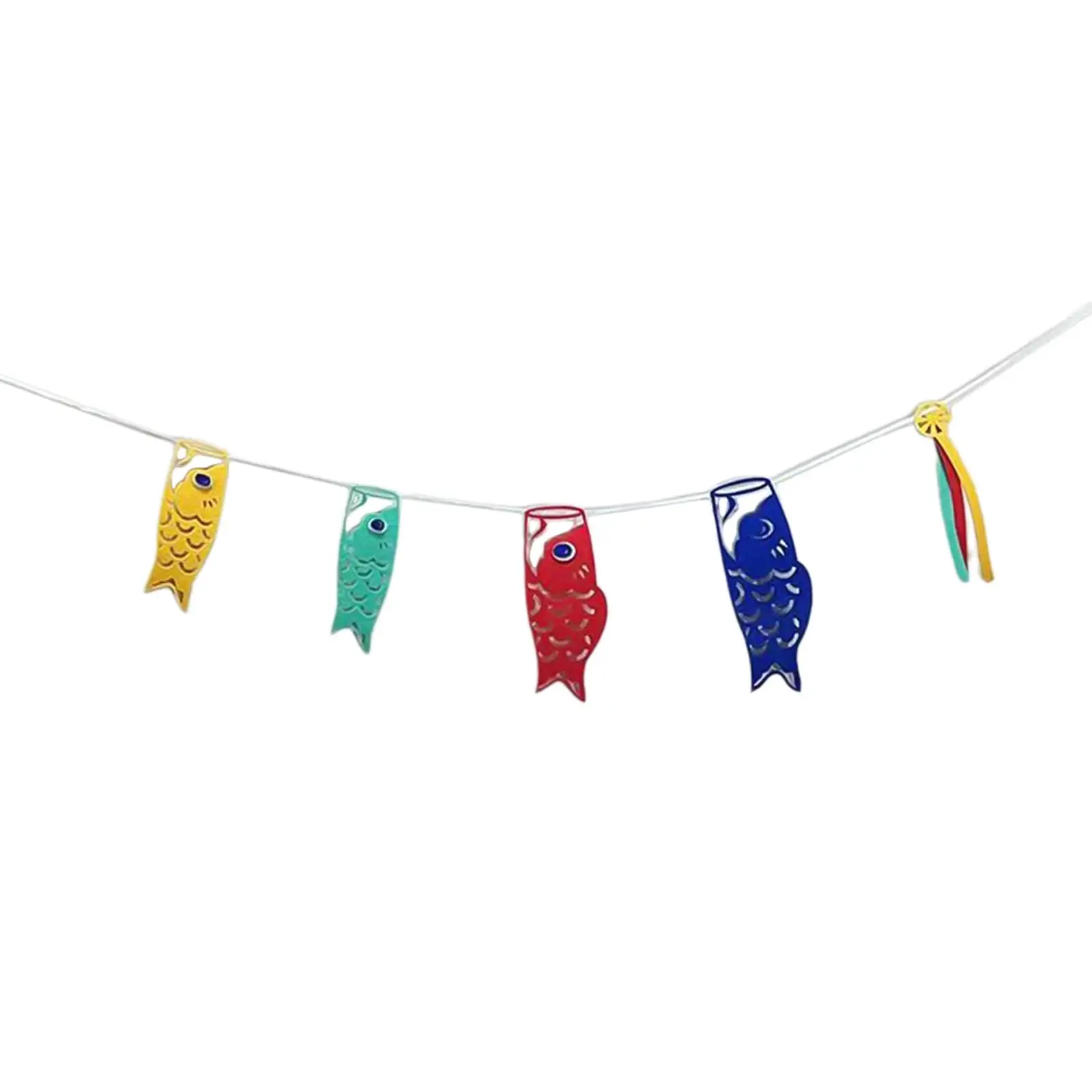 Carp Banner Decorative Hanging Decoration Home Decor Pennant Banner Flags for Indoor Wall Fireplace Children's Day Photo Props