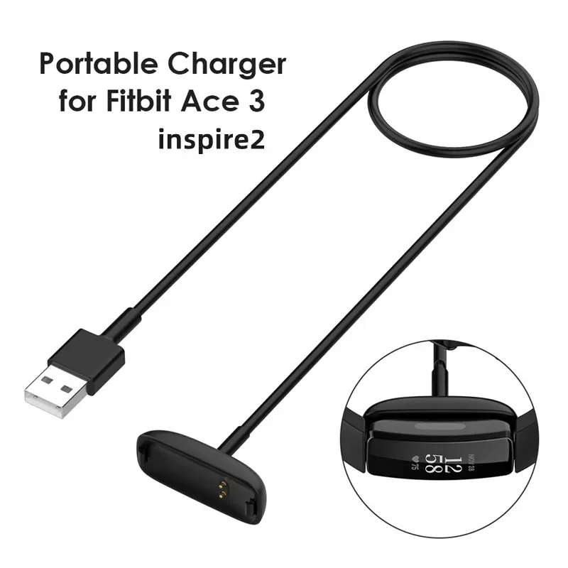 USB-кабель для зарядки, сменный кабель питания для Fitbit Ace 3/Fitbit Inspire 2, аксессуары для зарядки браслета умных часов