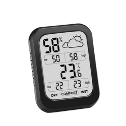 Electronic Thermometer Hygrometer Weather Station High Precision with Weather/Comfort Display Function Mini Thermometer LCD Tool