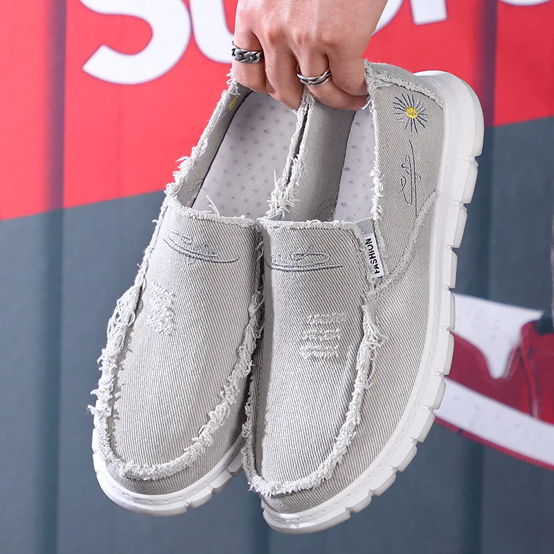 

Женская обувь XIHAHA, джинсовые кроссовки с вышивкой ромашками, повседневные кроссовки. Женские летние туфли, дешевая обувь со скидкой, танцевальные туфли для девочек