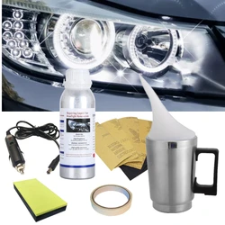 Headlight Restoration Fumigation 200ML Car Glass Restoration Agent Scratch Remover UV Coating Head Light Glass Restoration Kit