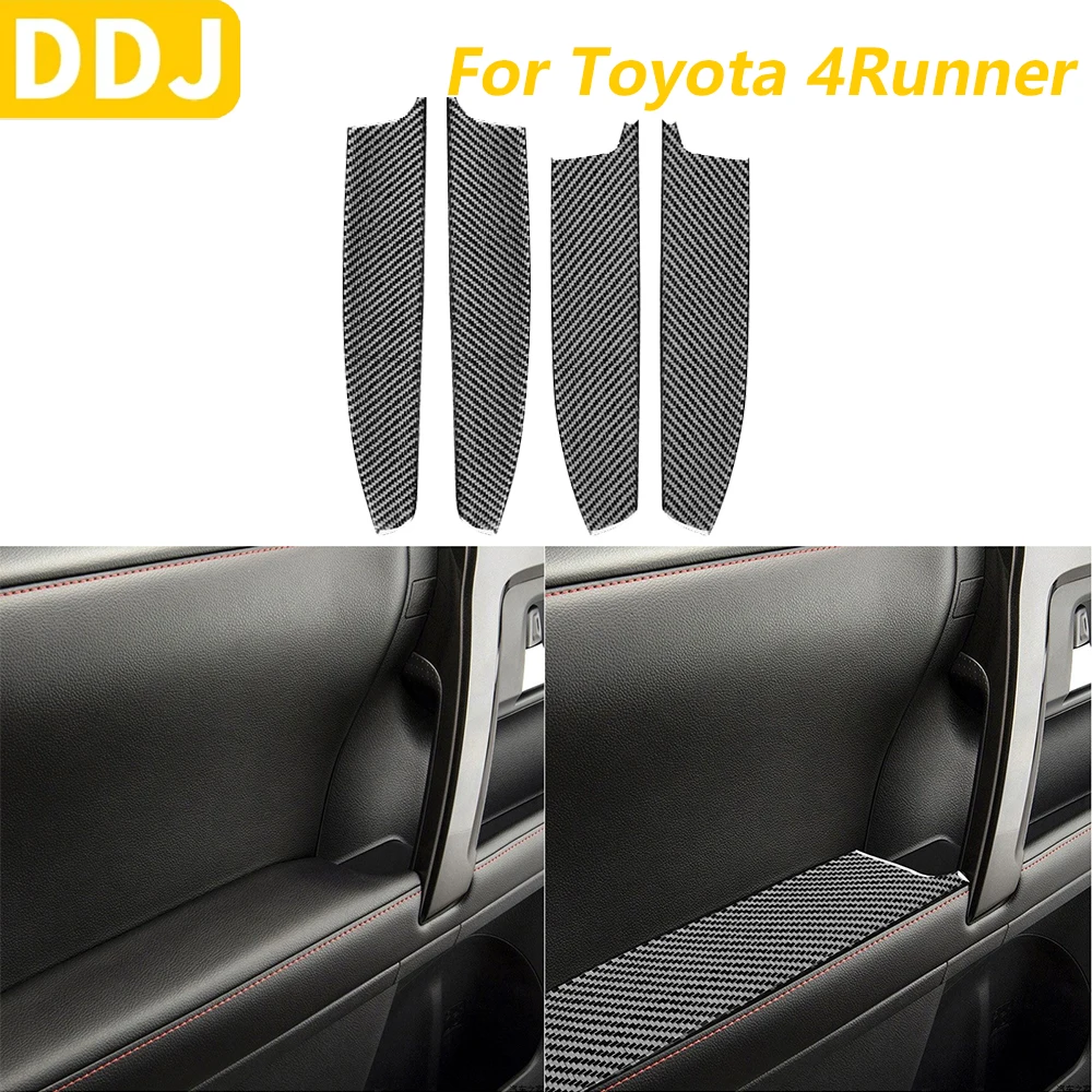 

For Toyota 4runner 2010-2020 Carbon Fiber Front Rear Door Armrest Panel Cover Trim Car Accessories Interior Decoration Sticker