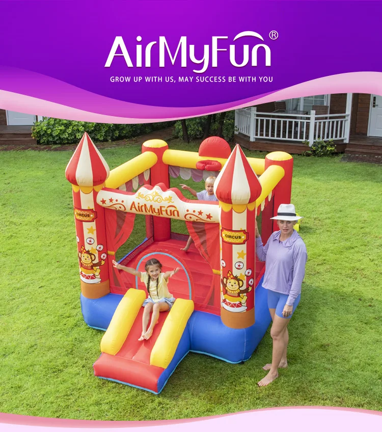 AMF Castillo inflable, casa de rebote para niños, tobogán inflable para interiores/exteriores, casa de rebote combinada, juguetes familiares para niños