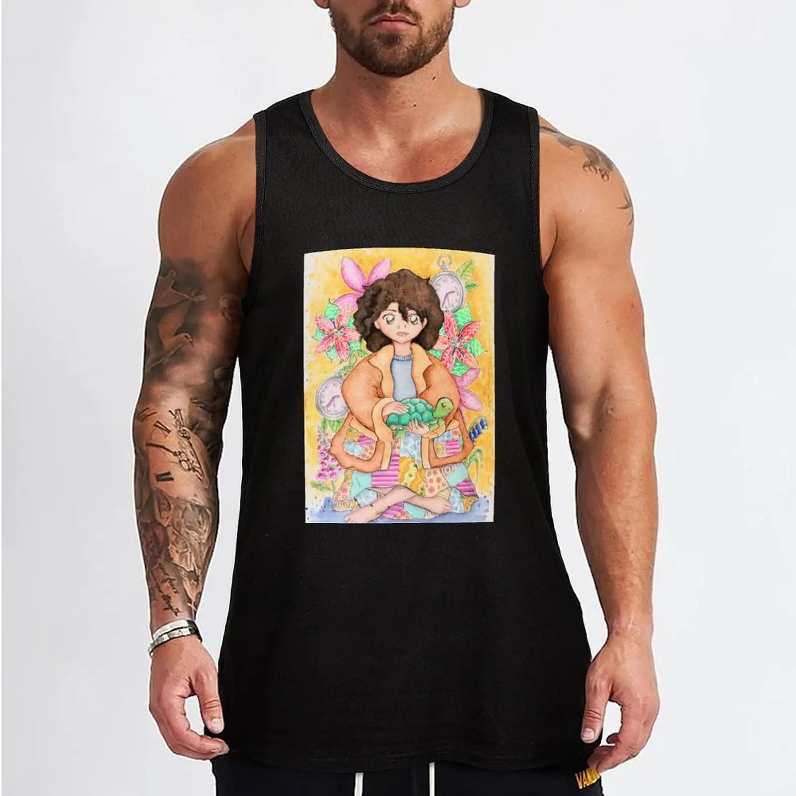 Momo and Cassiopeia Tank Top Men's clothing brands t-shirts for Men's gym