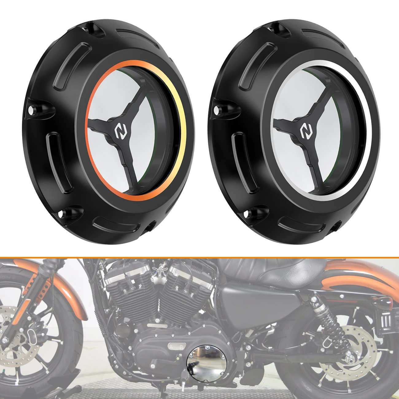 

Motorcycle Clear Clutch Cover for Harley Iron 883 SuperLow 1200T XL883L 48 1200X Sportster 883 1200 Custom Nightster Roadster