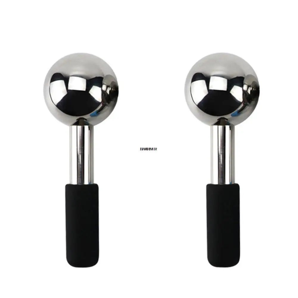 

Facial massage ice ball steel cooling ball care whitening facial soothing facial handle massager cooling puffiness