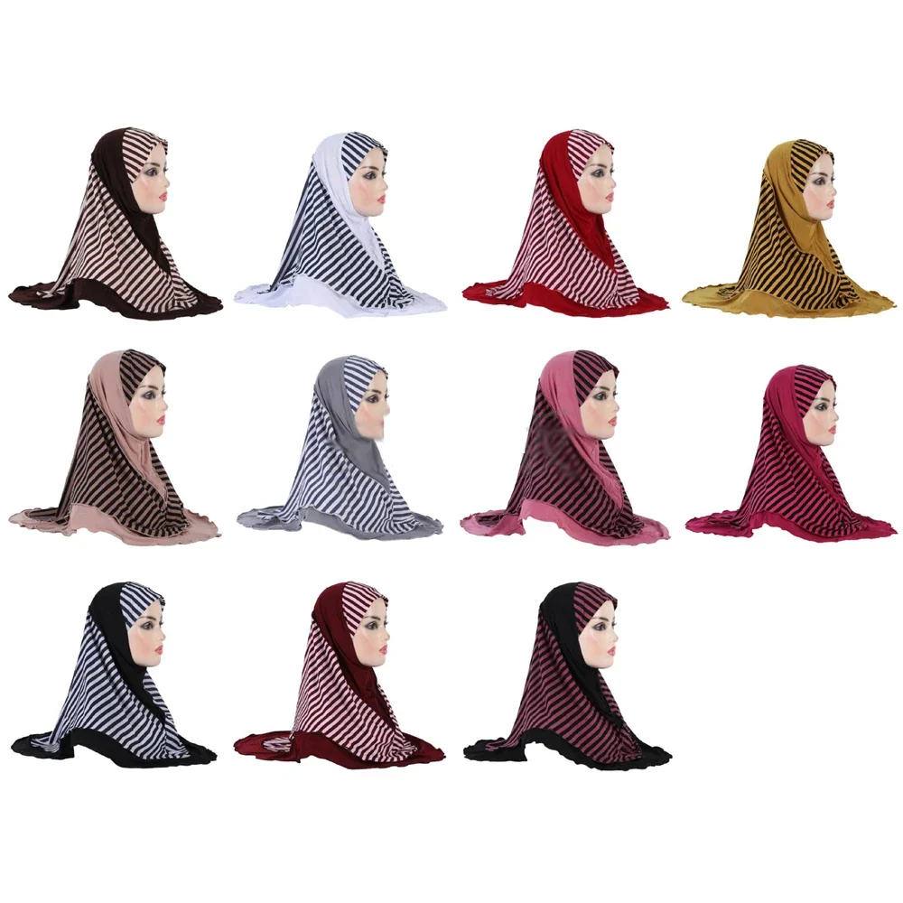 

12 Pieces Amira Hijab Muslim Women Print Head Scarf Wrap Shawl Pull On Ready To Wear Hijabs Islamic Niab Nikab Instant Headscarf