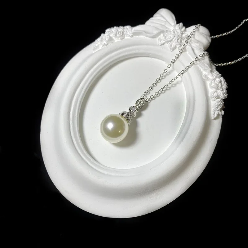 MDL Moissanit1 نمط بلدي معرض سيدة شرابة اللؤلؤ قلادة سوبر حوالي 14 مللي متر مزاجه ضوء الموضة الفاخرة نماذج انفجار حي