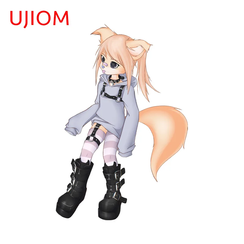 UJIOM Hot Furry Wall Sticker Sweet Attractive Character Scratch-Proof Vinyl Decal Personality Kitchen Cupboard Decoration