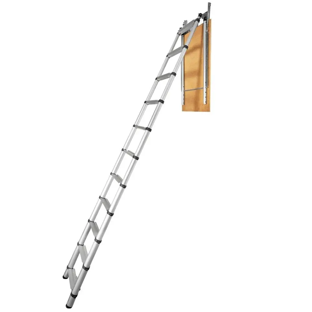 

Telescopic Aluminum Ladder 350 lbs Capacity for rv Loft Home Attic Space Saving Portable Extendable Step Ladder