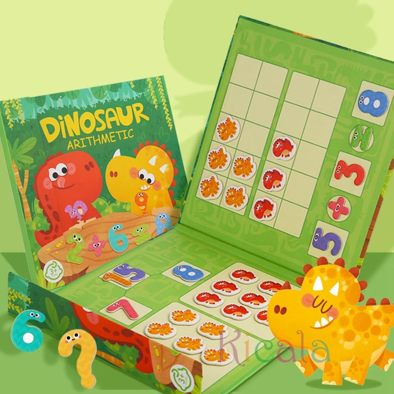 Kids Houten Wiskunde Onderwijs Montessori Tellen Game Early Learning Educatief Speelgoed Magnetische Puzzel Speelgoed Voor Kinderen 2-4 Jaar oude