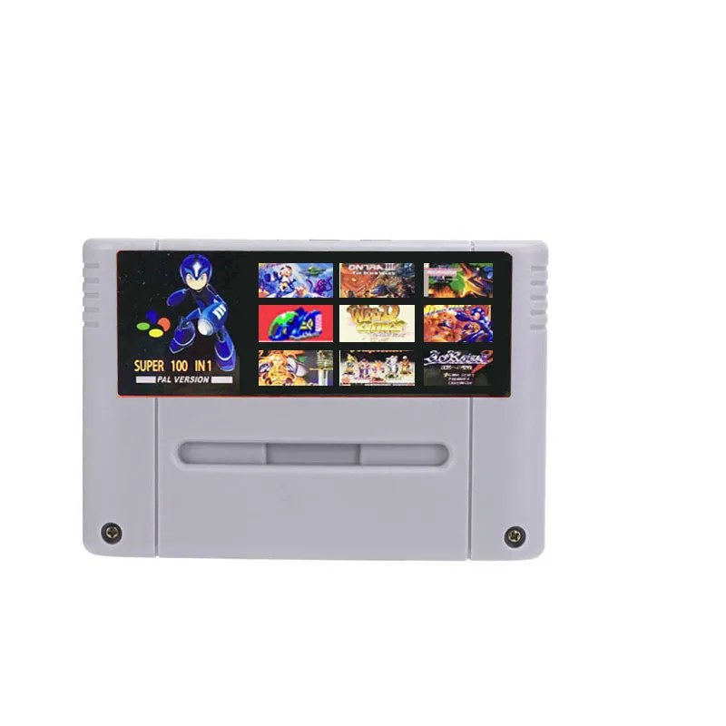 Cartucho de videojuego súper 100 en 1 con juegos Castlevania Drácula X IV Contra III Final Fight 3 Hagane Mega Man 7 Tetris