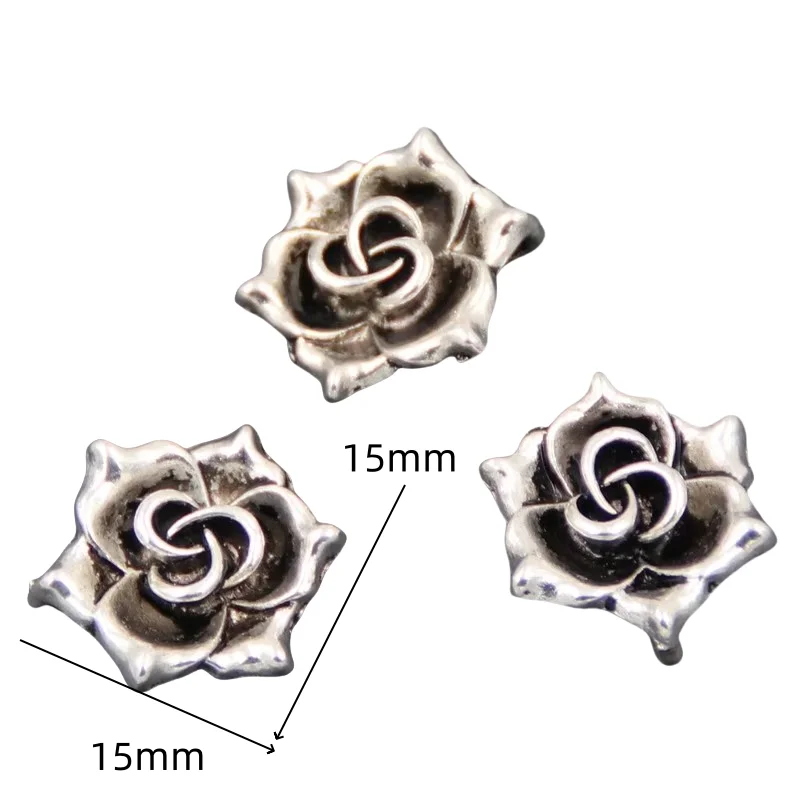 10pcs Silver-Plated Flower Stamens Alloy Pendants DIY Charms Jewelry Craft Alloy Metal  Accessories A426