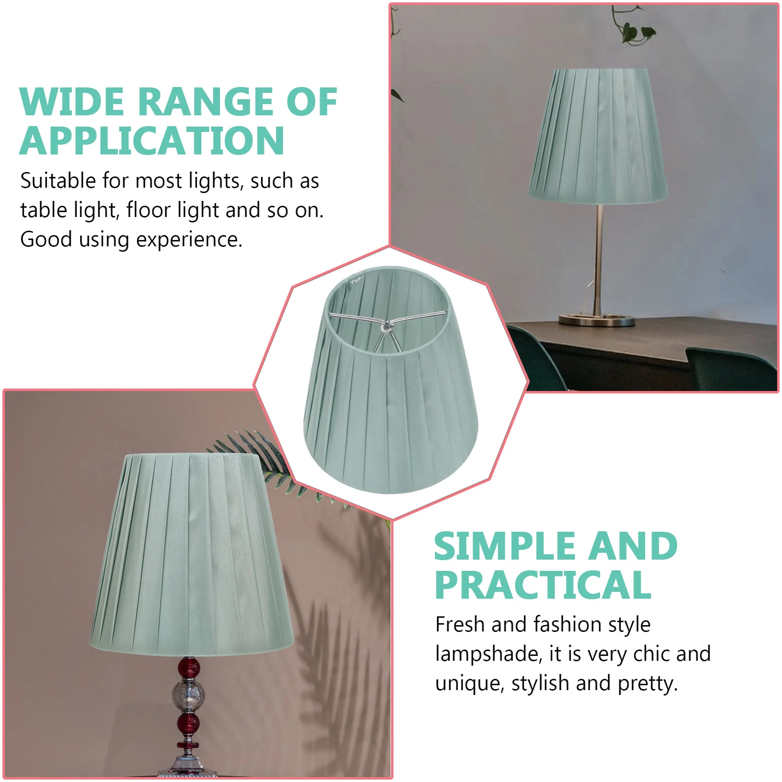 

2pcs Fabric Lampshades Light Accessories Replacement For Table Floor Lights Cloth Lamp Covers Stylish Home Light Shade Household