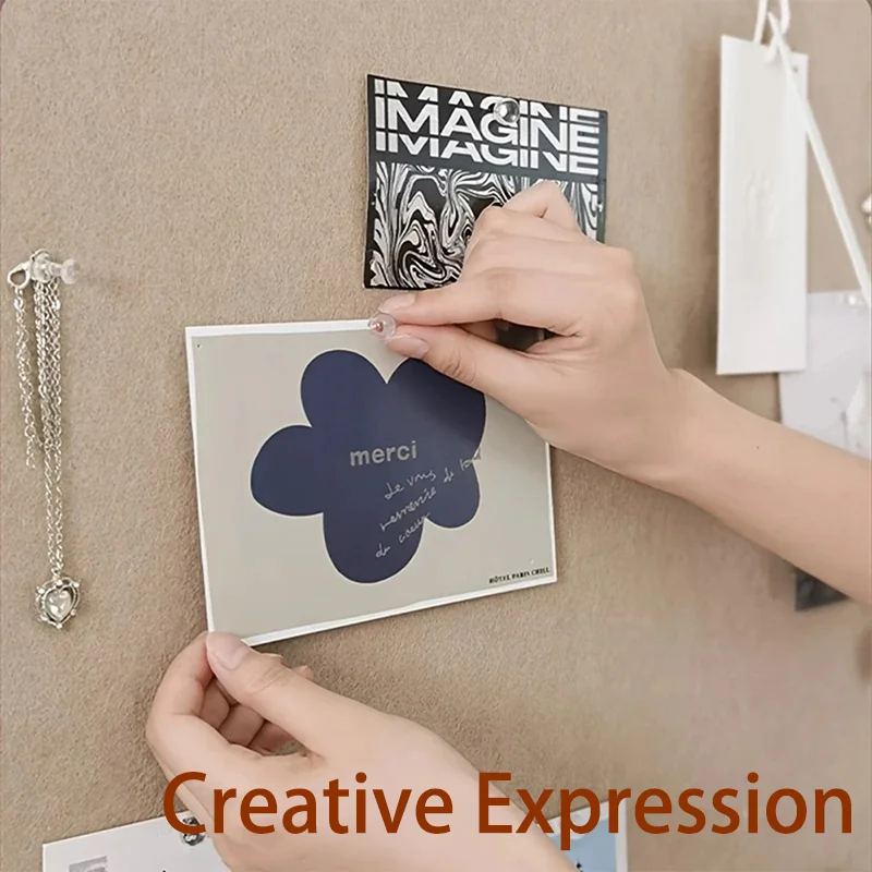 Thicken Large Felt Wall Sticker Bulletin Boards Multipurpose Photo Display Background for Home Living Room Office Decoration  ﻿