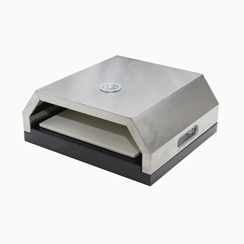 

American Pizza Oven Portable Pizza Oven with Thermometer Stainless Steel Household Pizza Grill