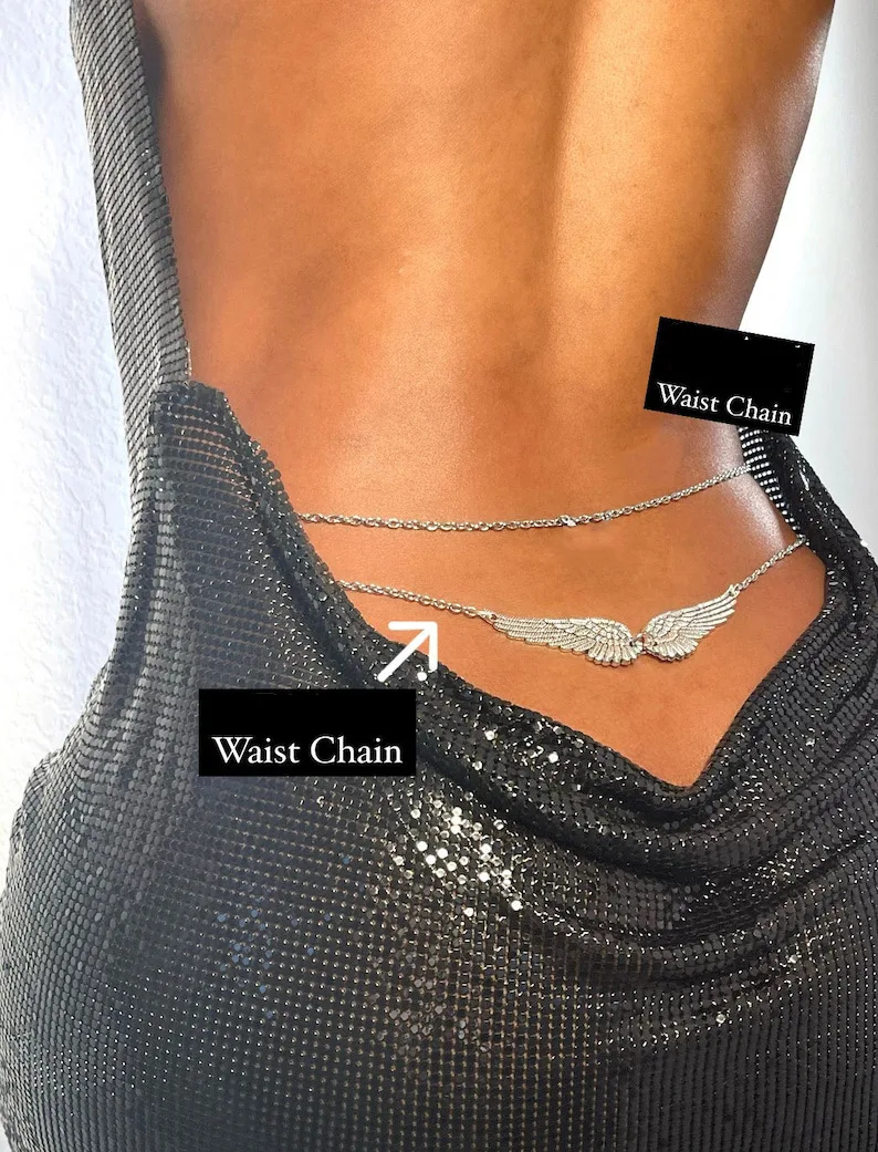 Sexy Waist Chain Angel Wings Body Chain Bikini Necklace Belly Chain Beach Jewelry Accessories Girl waist beads for women