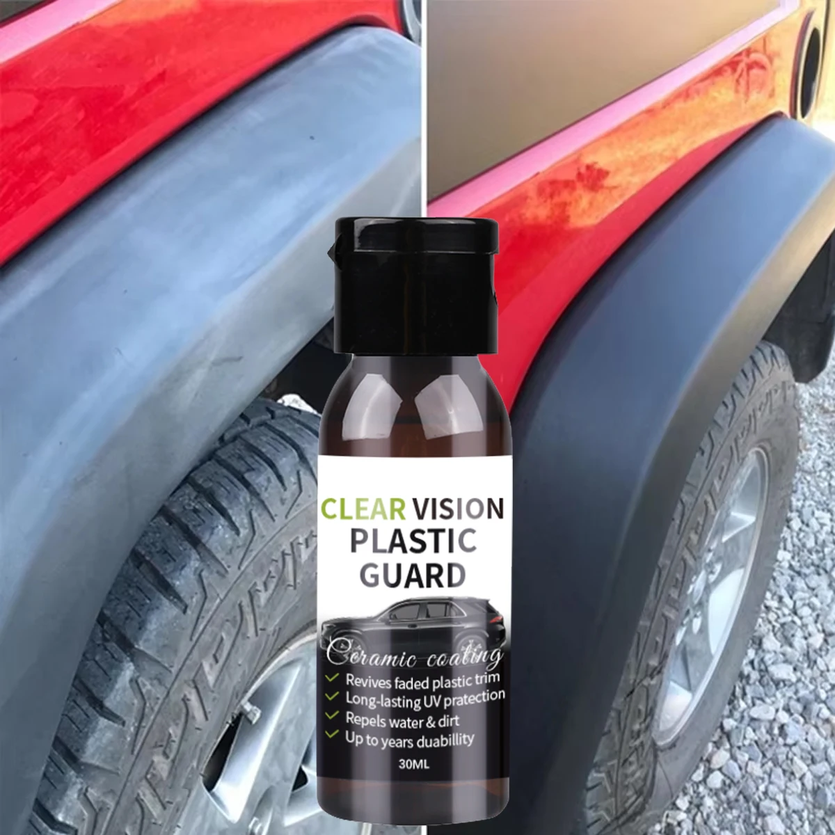 Car Plastic Restorer Ceramic Coating 2-3 Years Long-Lasting Protect Repair Whitening Black Shine Plastic Trim & Rubber Care P9