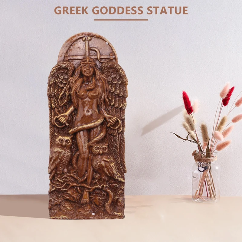 Ancient Wiccan Goddess Statue,Altar Sculpture,Greek Goddess Statue Mythology Mother Earth Gaia Figurines for Pagan Home