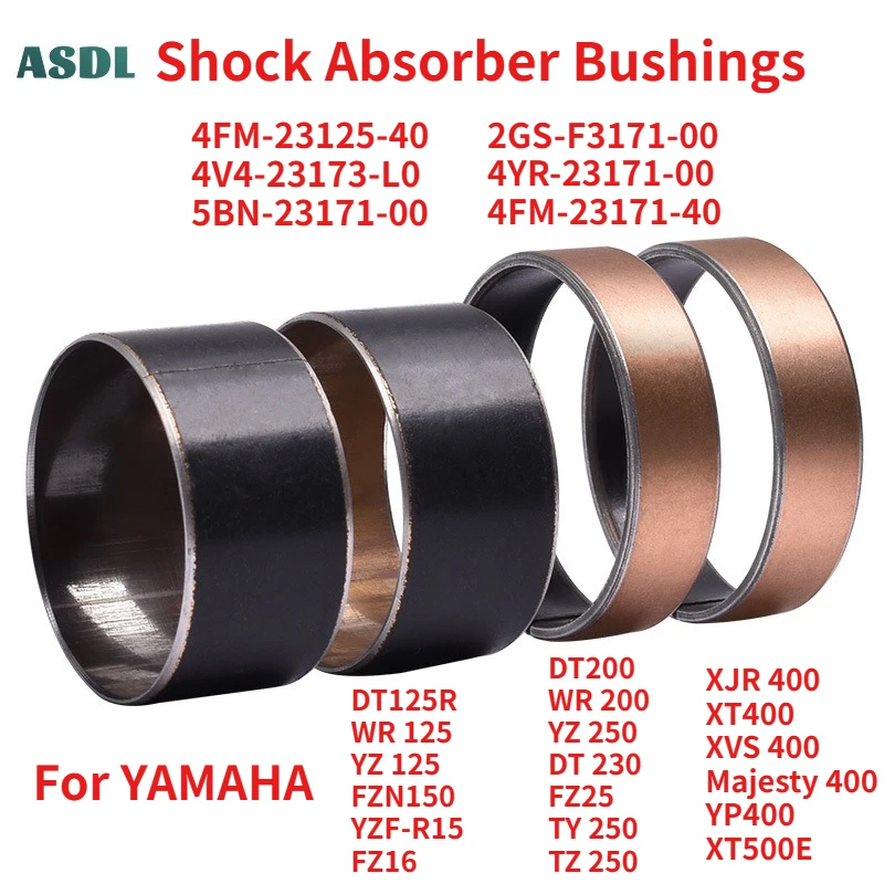 Front Fork Bushings Copper Guide Rails 41mm For YAMAHA DT125R WR125 YZ125 FZN150 YZF-R15 FZ16 DT200 230 WR200 YZ250 XJR400 XT500