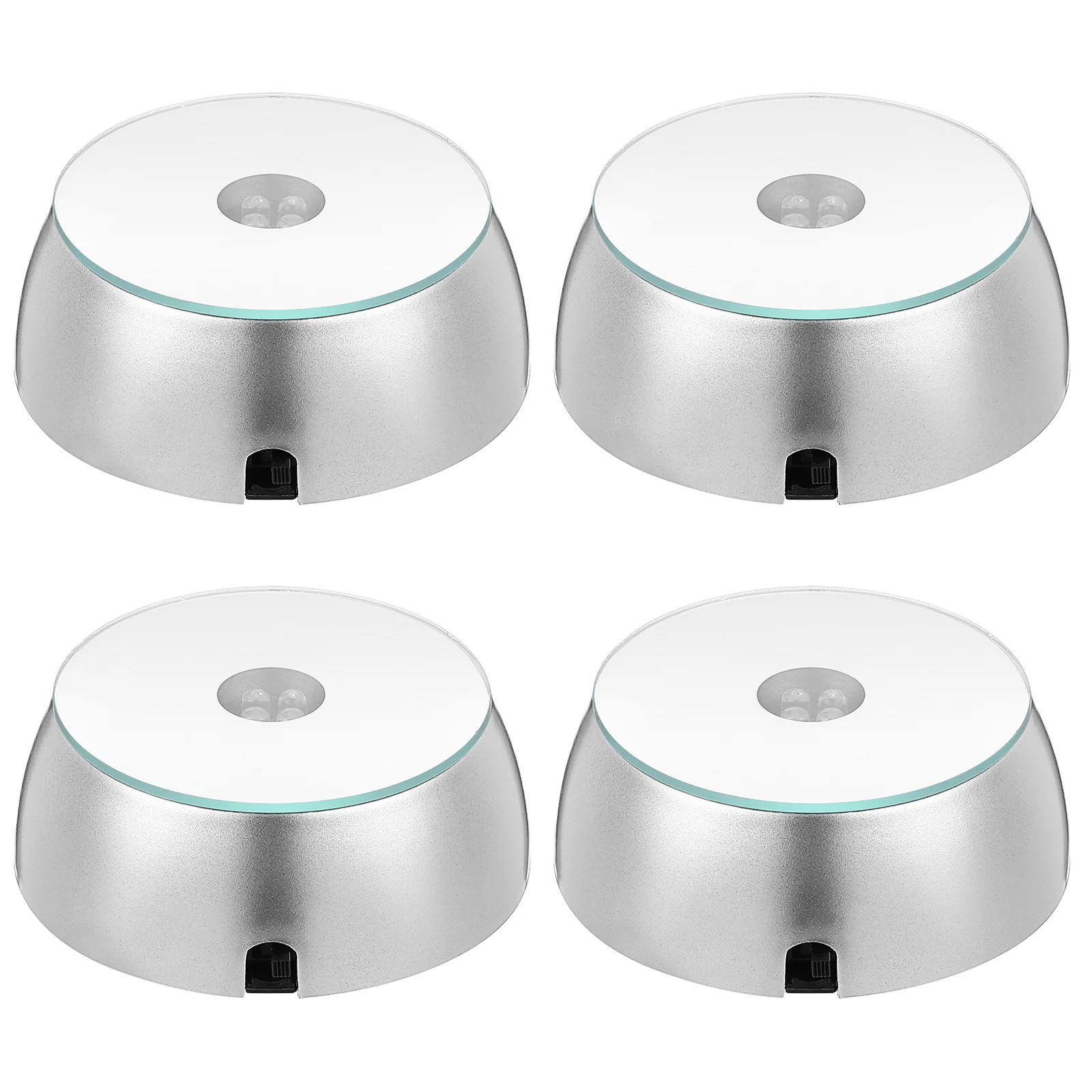 

4Pcs LED Display Light Base Colorful Illuminated Stand for Crystal Ball Glass Jewelry Store Window Decoration LED Light Base