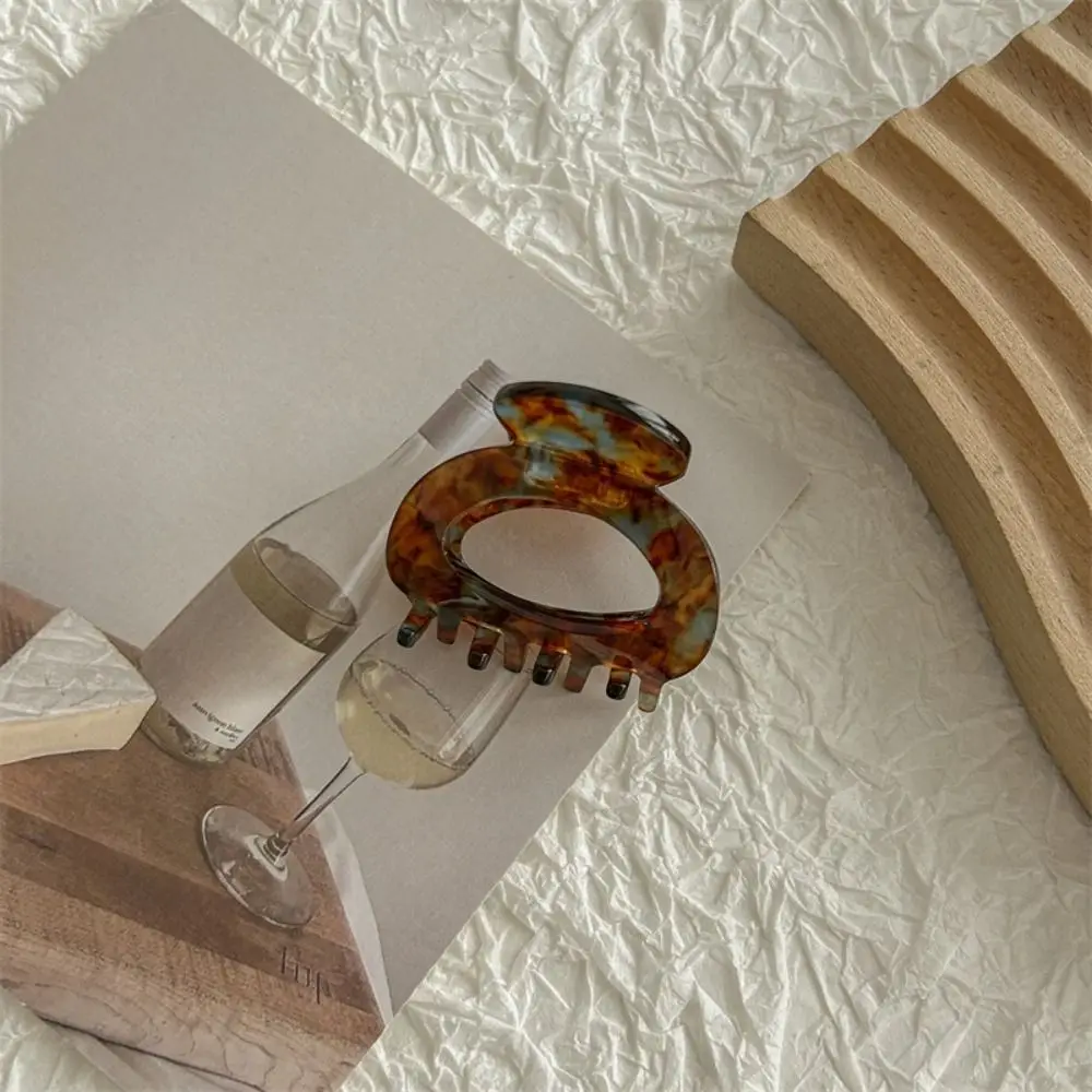 Hair Claw Vintage Back Half Hair Clip Acetate Hair Clips High-grade Grip Clip Elegant Colorful Temperament Bangs Clip Women