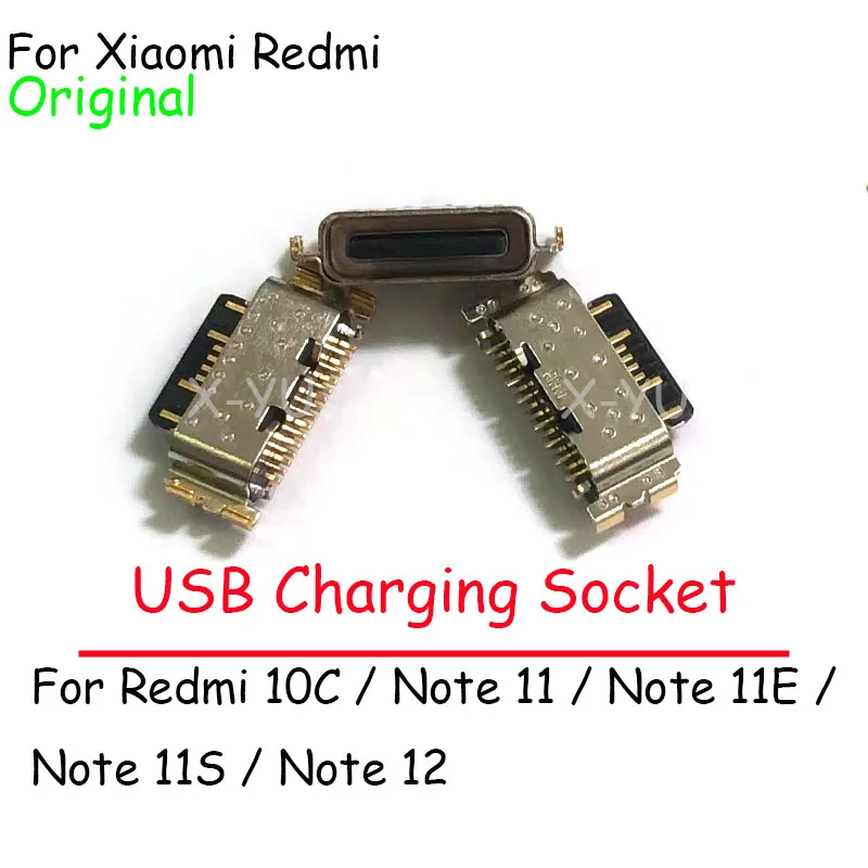 

10PCS For Xiaomi Redmi 10C 12 13C Note 11 11S 11E 12 USB Charging Connector Plug Dock Socket Port