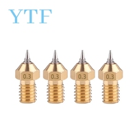 3D Printer Parts M6 V6 Airbrush Nozzle Adapter Set Tip Nozzle 0.2/0.3/0.4/0.5mm Optional For E3D V5 V6 J-head Hotend 1.75mm