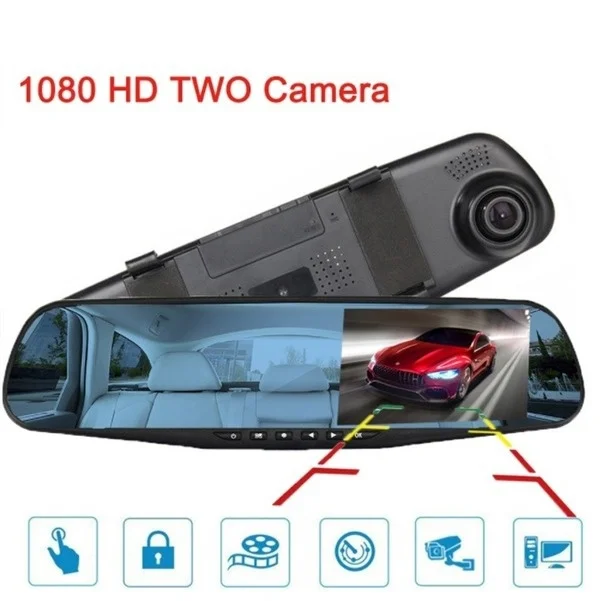106-e49b55.jpg Full HD 1080P Dash Camera Lens Driving Recorder Car DVR Speedcam Camera Mirror Camera Radar Detector Auto Video Recorder