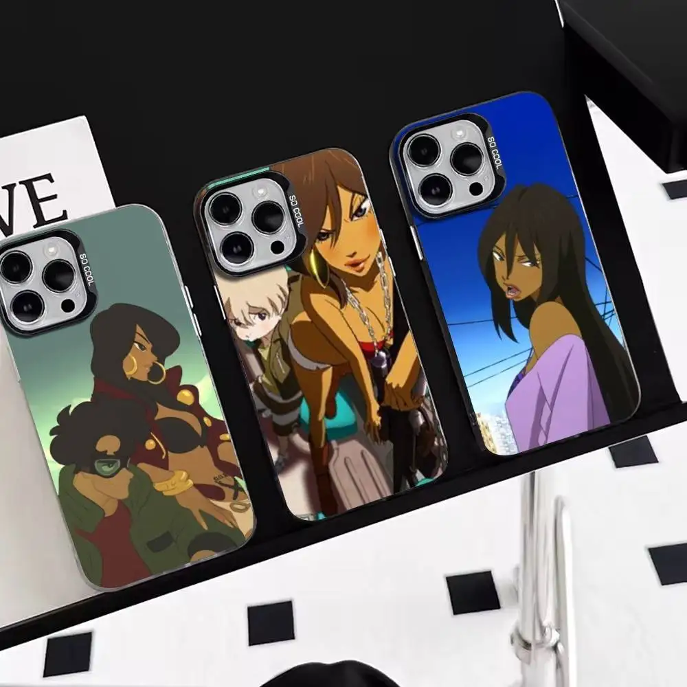 Capa de Celular Michiko Malandro-Hatchin Morenos-Atsuko para iPhone 17, 16, 15, 14, 13, 12, 11 Plus, Pro Max, XS, Colorida com Revestimento Prateado