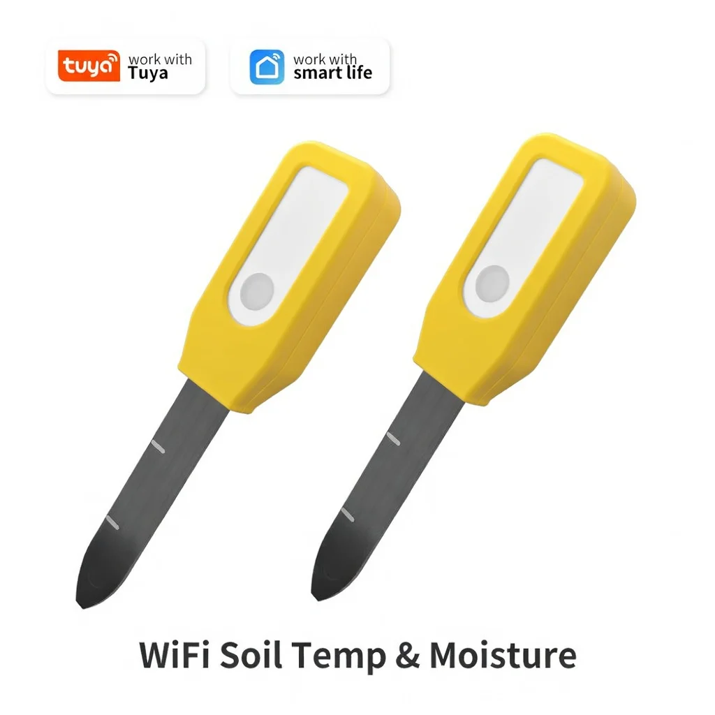 Tuya WiFi Temperature Sensor Smart Soil Monitor Battery-powered Smart Life Monitoring Smart Home Automation with Alexa