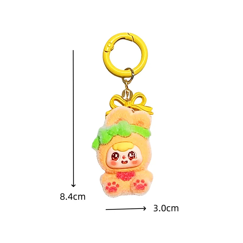 

1PCSMengling figurine bean baginsitting position with bow smallcar keychain pendant mobile phone pendant hanging ornament