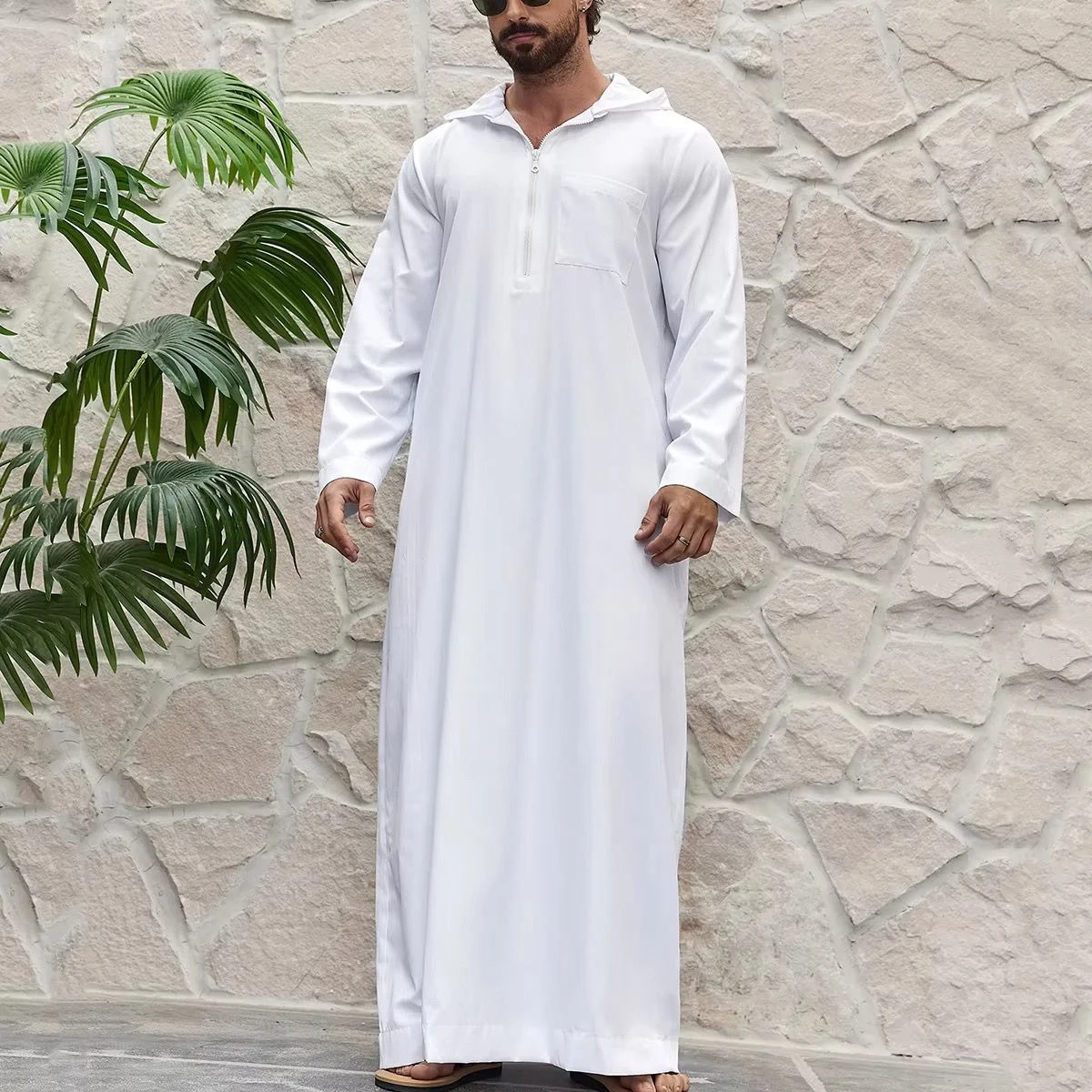 Hooded white b