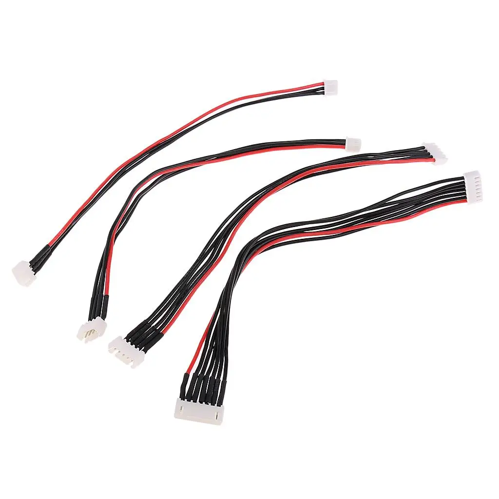 

MagiDeal 4Pcs/Lot 2S 3S 4S 6S 20cm Lipo Balance Wire Extension Lipo Charger Adapter Cable Lead Cord for RC Battery Charger