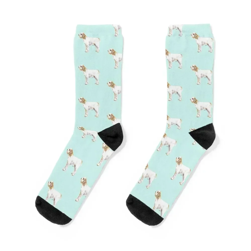 Italian Spinone Dog Breed Show Stack Stand Socks anti slip football floral short Male Socks Women's