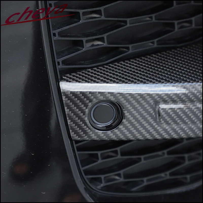 لاند روفر رينج روفر سبورت L461 2023 + ألياف الكربون الحقيقية سيارة الجبهة الضباب الخفيف غطاء الزخرفية ملصقات الملحقات الخارجية