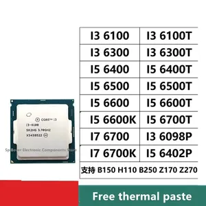 I3-6100 7100 8100 9100F I3 8350K 6100T 7100T 8100T 6908P 9100T 8300T 6320 6300 7350K I5-6400 6500T 6600K 7500 I7-6700K 7700K CPU 10 meilleures ventes i3 8350k - No 5