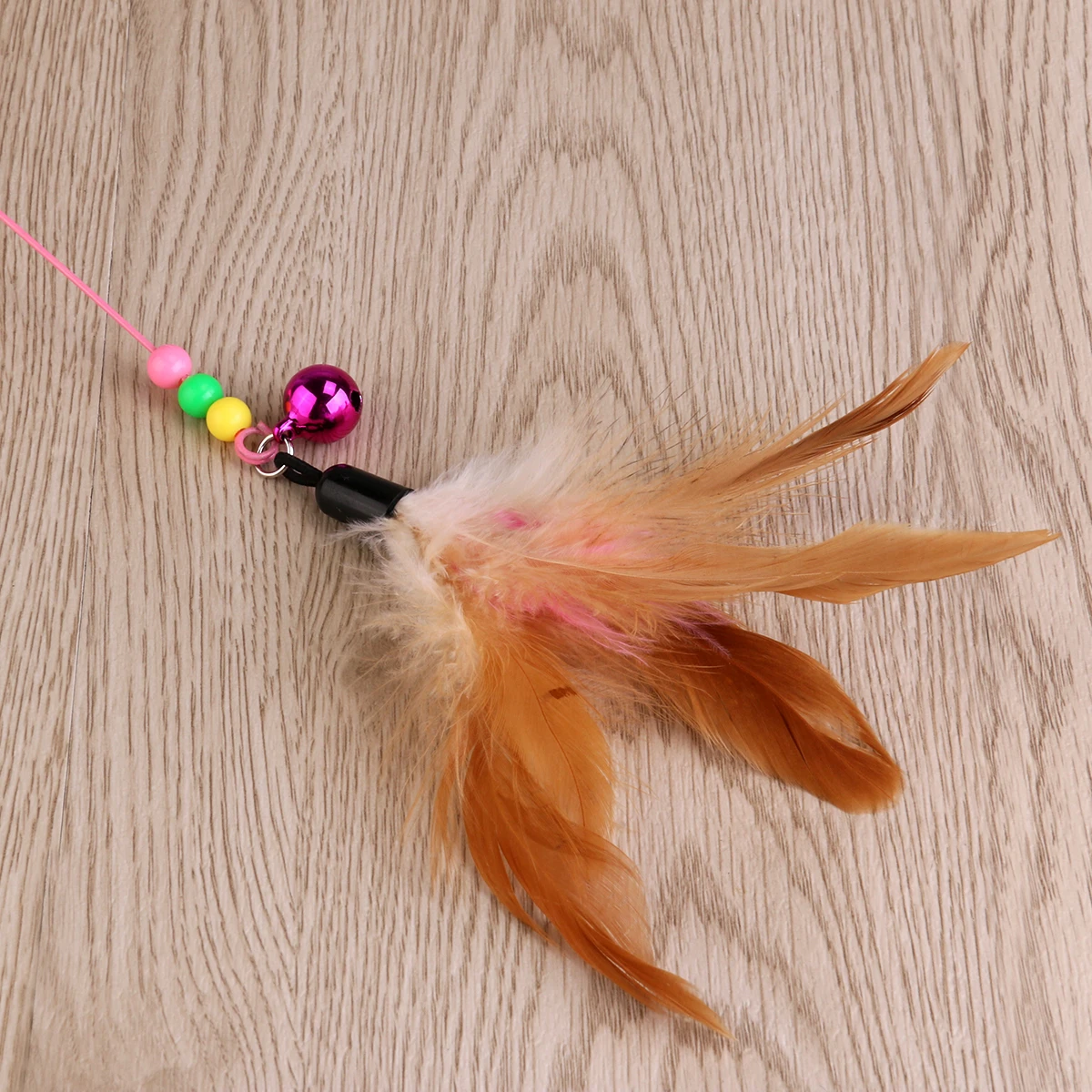 

Cat Teaser Wand Bell Shiny Sparklers Nylon String Aerodynamic Design Kitten Play Exercise Interactive Hunting Fun Wire