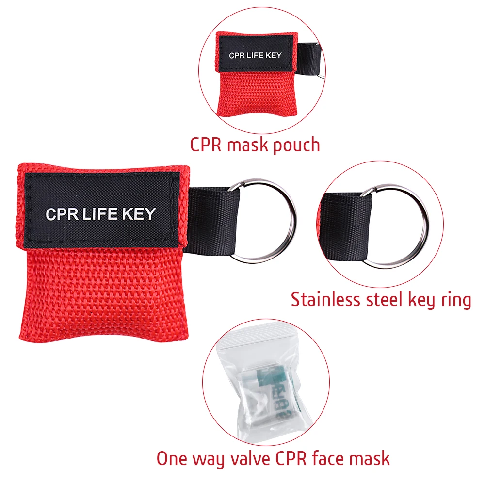 5/10Pcs CPR Resuscitator Mask Disposable One-way First Aid Emergency Shield Breathing Face Shield Outdoor Emergency Survival