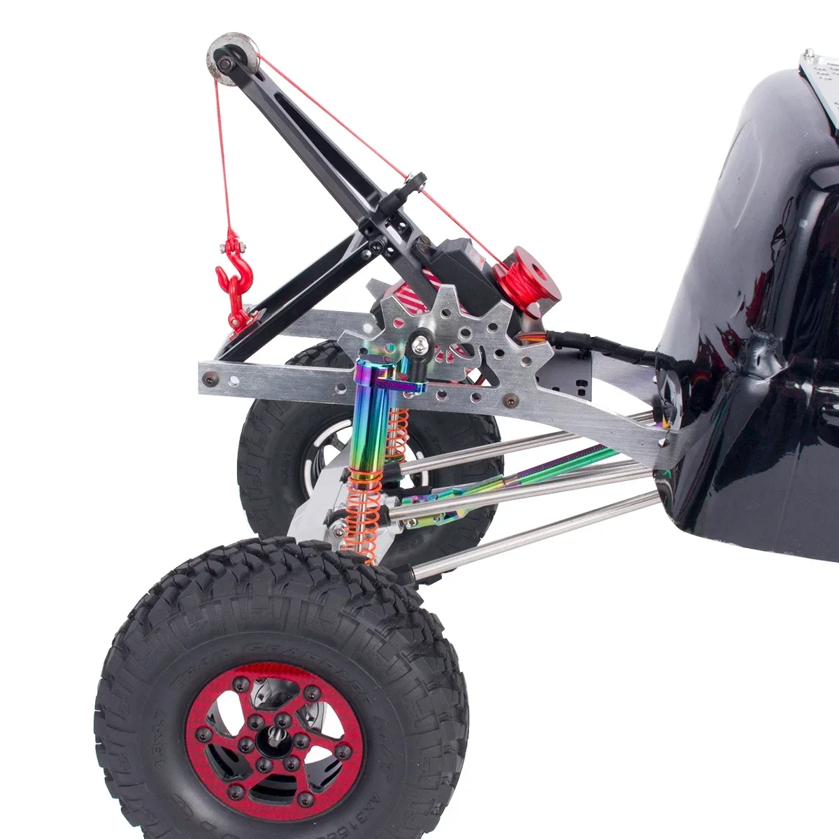 Aluminum 25T Steering Gear Servo Winch Spool for 1/10 RC Car Crawler Axial SCX10 TRX4 Capra Wraith LCG Chassis Rescue Tools