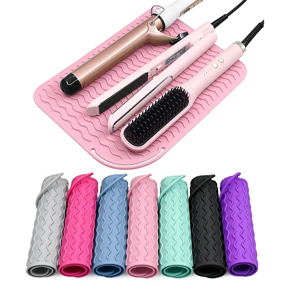 Silicone Heat Resistant Mat New Plus Size Portable Travel Hot Tools Pad Cover for Curling Iron Flat Iron Hair Straightener