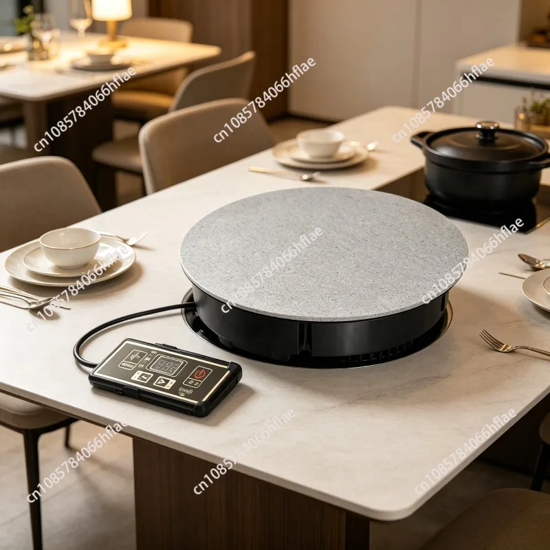 Hidden Invisible Induction Cooker, High Power Wireless Built-in Cooktop for Rock Slab Dining Table & Kitchen Island