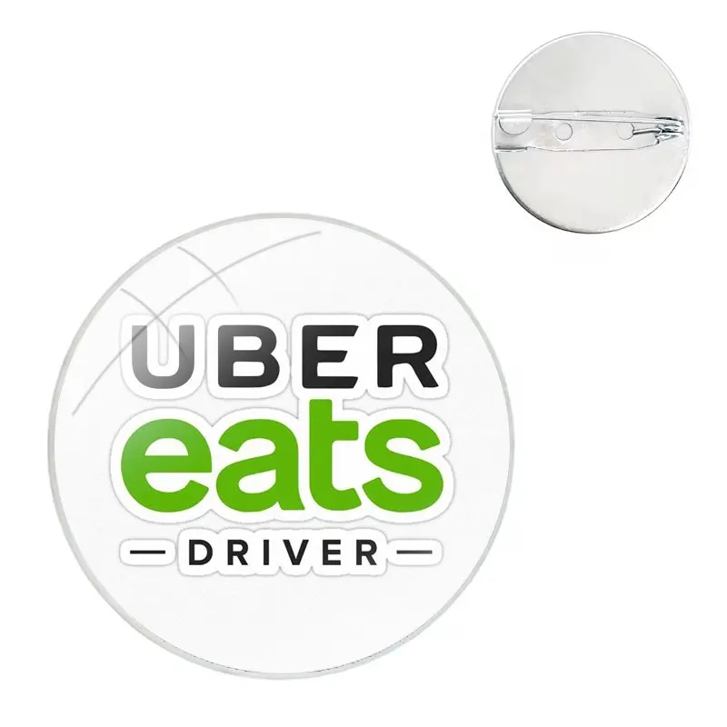 Uber come el conductor de entrega, alfileres verticales clásicos, insignia, broches de Metal para ropa, mochila, regalo de decoración