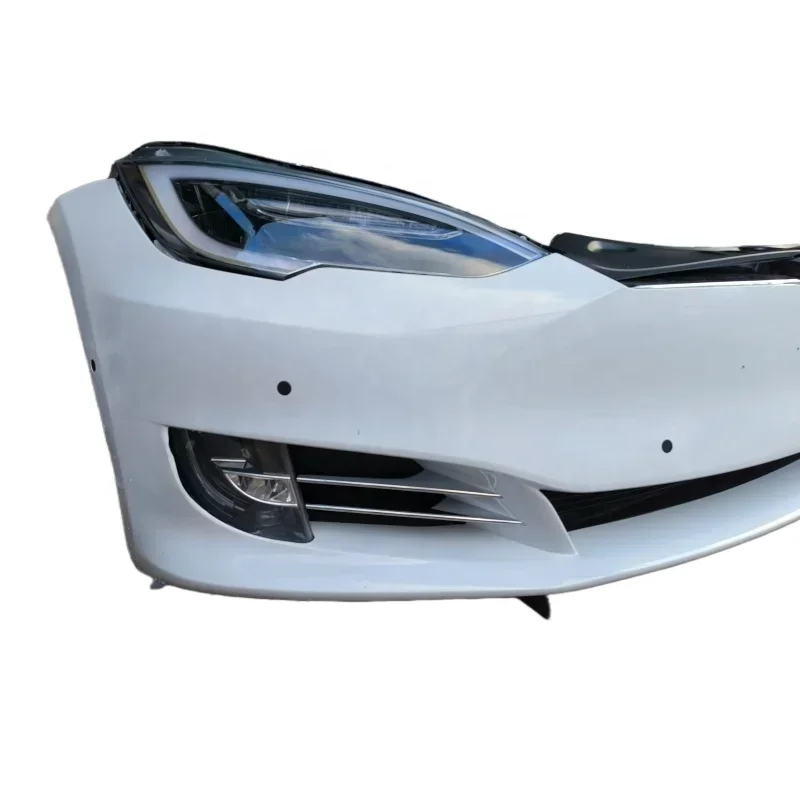 For Tesla Model S 2016-2021 Front Bumper Assembly Body Kit Front Face Assembly With Headlight Original Used Suitable