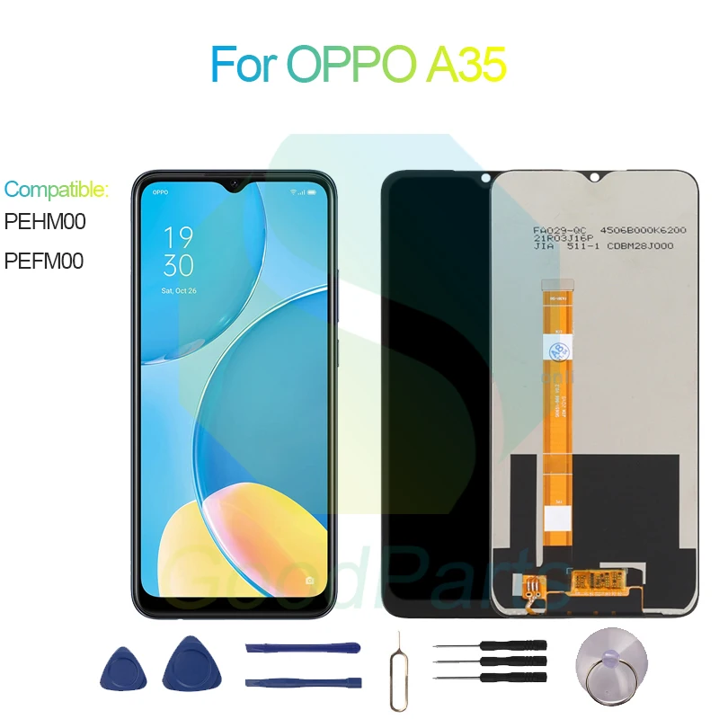 ЖК-дисплей для OPPO A35, экран 6,52 дюйма PEHM00, PEFM00 A35, сенсорный дигитайзер в сборе, замена