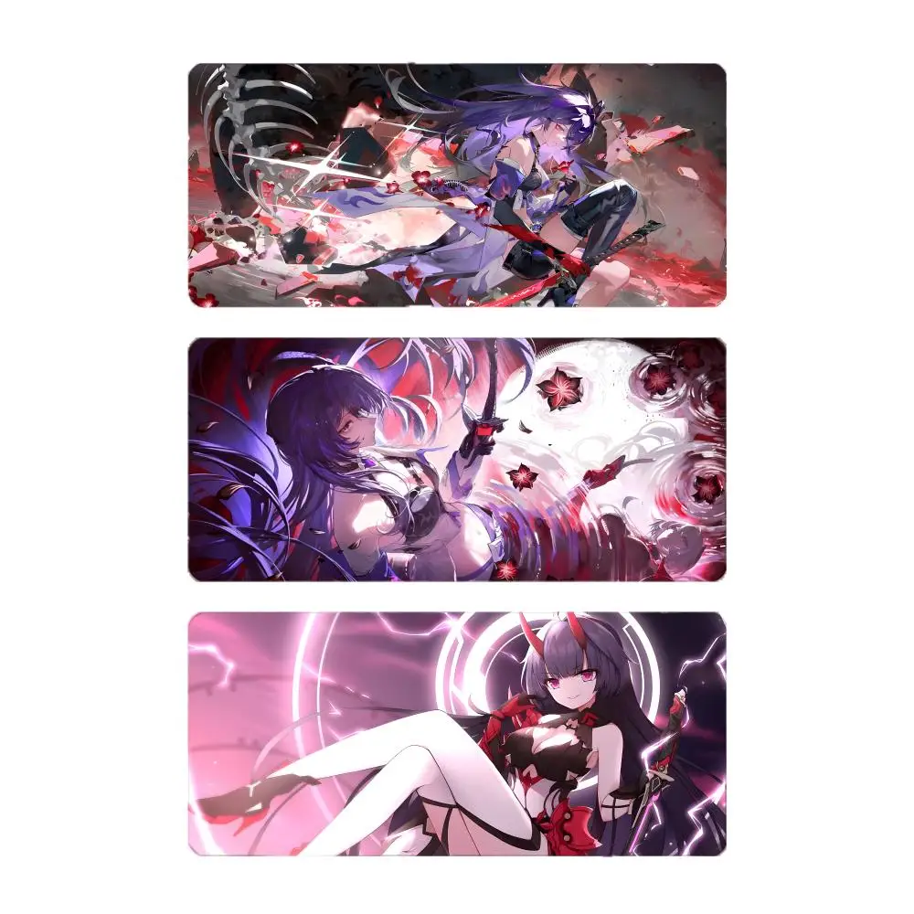 game action H-Honkai Impact 3rd Mouse Pad Large Gaming Mousepad with Stitched Edges Thickened Desk Mat PC