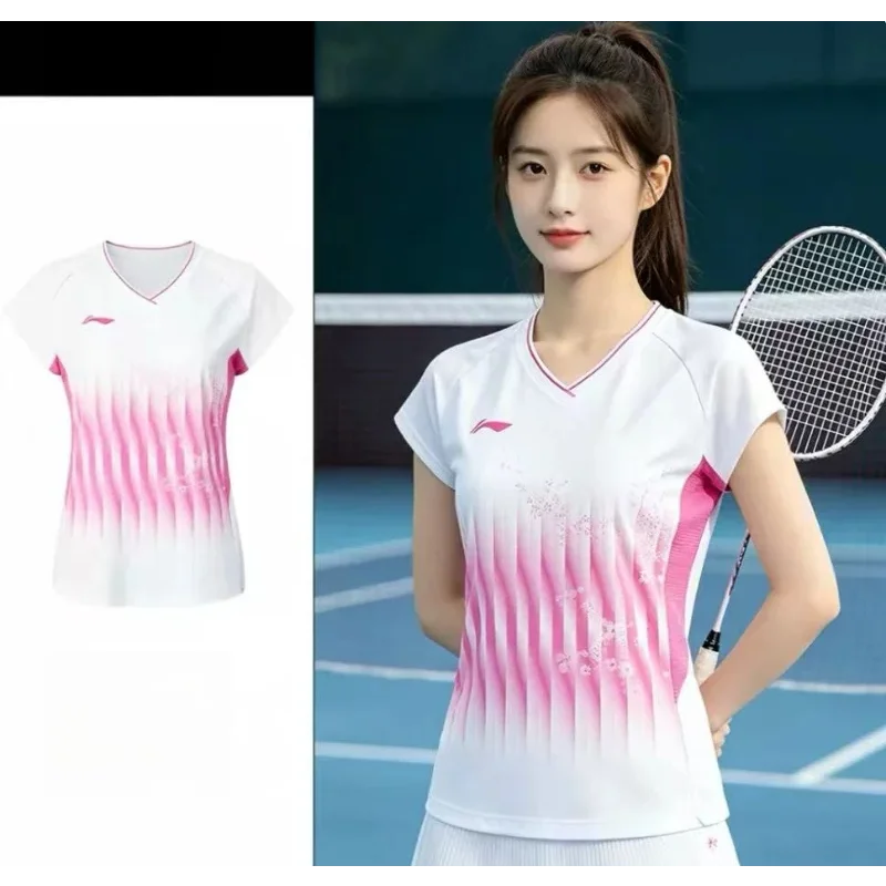 New Badminton Sportswear Table Tennis Short-sleeved Limited Edition Competition Suit Breathable Sweat-absorbent Top T-shirt