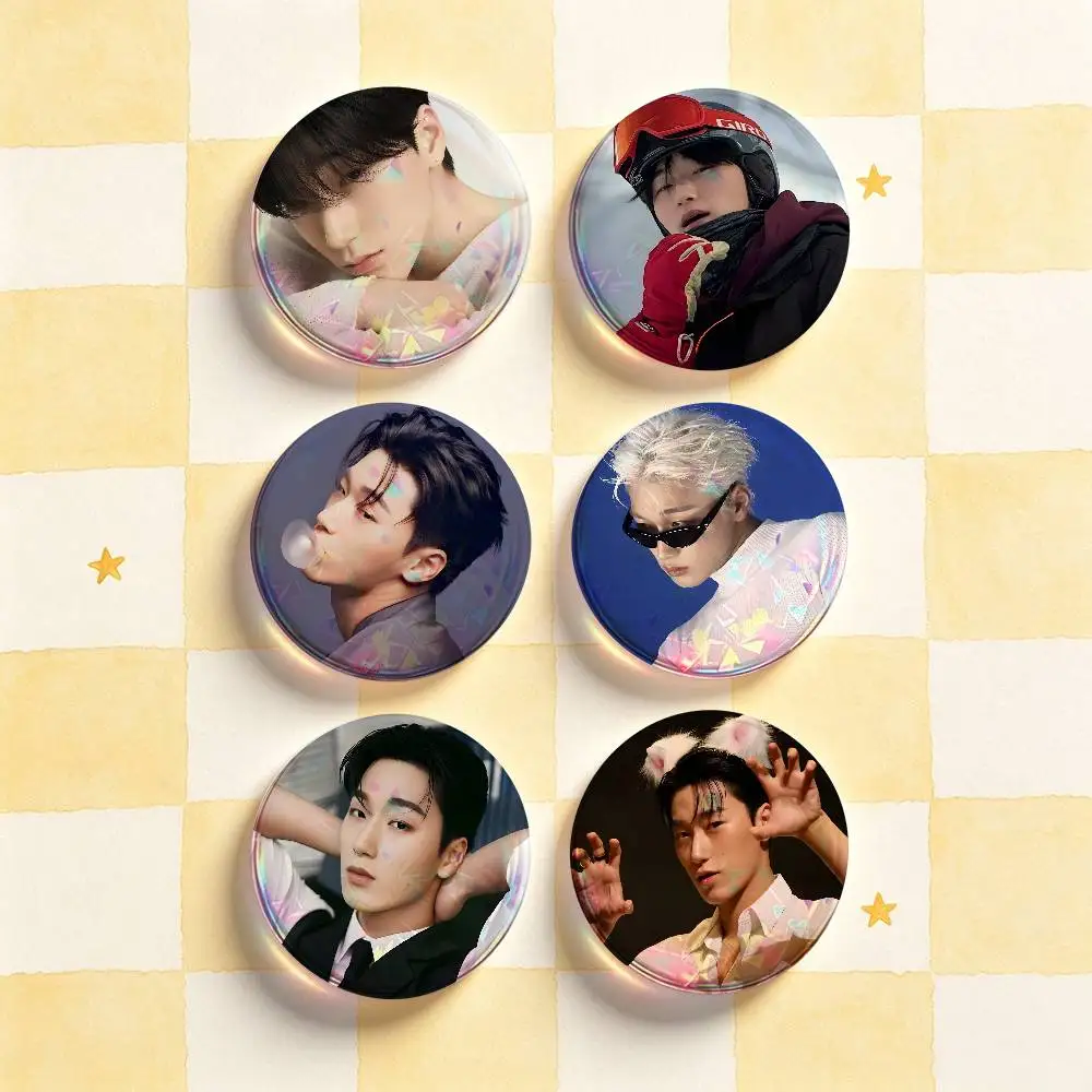 A-ATEEZ S-San Badges 25 32 44 58 75 mm Round Customizable Wholesale Fan goods Self-made fan freebies